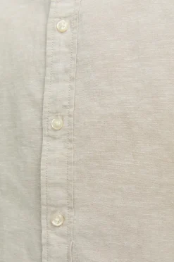 Jack & Jones Junior Skjorte jjeLinen Blend Shirt SS SN Jnr Crockery Discount