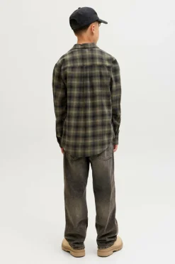 Jack & Jones Skjorter>Junior Skjorte jcOcover Checked Flannel Grape leaf