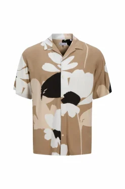 Jack & Jones Junior Skjorte jjJeff Monochrome Resort Shirt SS J Coriander Clearance