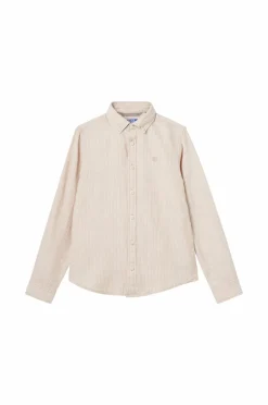 Jack & Jones Junior Skjorte jprcCmaze Linen Shirt L/S Jnr Sand Clearance