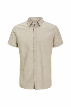 Jack & Jones Skjorter>Junior Skjorte jjBreeze Linen Blend Shirt SS SN Jnr Crockery