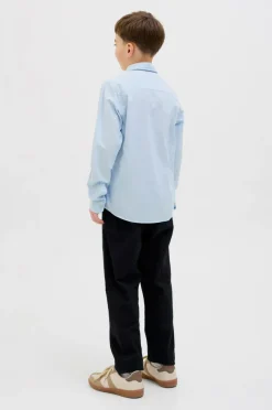 Jack & Jones Junior Skjorte jjeBreeze Linen Blend Shirt LS SN J Chambray blue