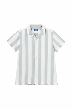 Jack & Jones Junior Skjorte jprccSummer Stripe Resort Shirt SS Lily pad Outlet