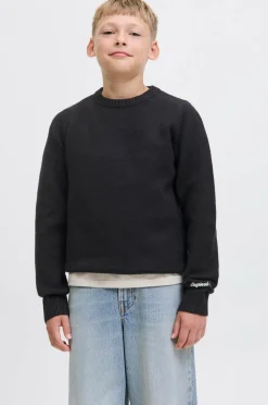 Jack & Jones Junior Trøje jorNorrebro Knit Crew Neck LN Jnr Black Sale