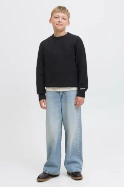 Jack & Jones Junior Trøje jorNorrebro Knit Crew Neck LN Jnr Black Sale
