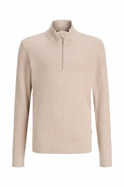 Jack & Jones Junior Turtleneck trøje jprBlubarkley Knit Half Zip Jnr Simply taupe Clearance
