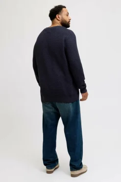 Jack & Jones Trøjer>Plus Pullover jprBlubarkley Knit Crew Neck Pls Night sky