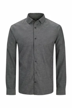 Jack & Jones Plus Skjorte jprBlaparker Melange L/S Shirt BF P Black Sale