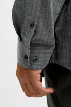 Jack & Jones Plus Skjorte jprBlaparker Melange L/S Shirt BF P Black Sale