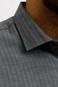 Jack & Jones Plus Skjorte jprBlaparker Melange L/S Shirt BF P Black Sale