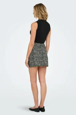 JDY Nederdel Ray MW Mini Skirt Pnt Ultimate grey Outlet