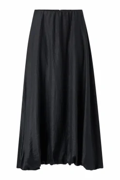 Joelle Ballonnederdel i satin Sort Clearance