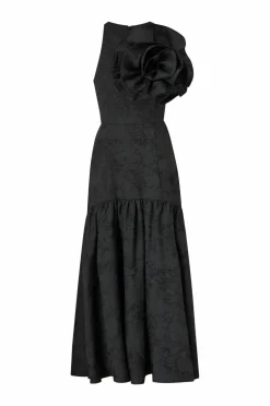 Joelle Kjoler>Maxi kjole med aftagelig rose sort