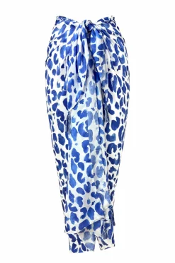 KAANDA Beach life Strandtøj>Sarong Pareo w Tassels Leo blue