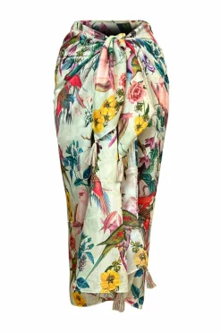 KAANDA Beach life Sarong Pareo w Tassels Humming Bird New