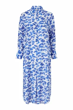 KAANDA Beach life Strandtøj>Strandkjole Cheetah Shirt Dress Leo blue