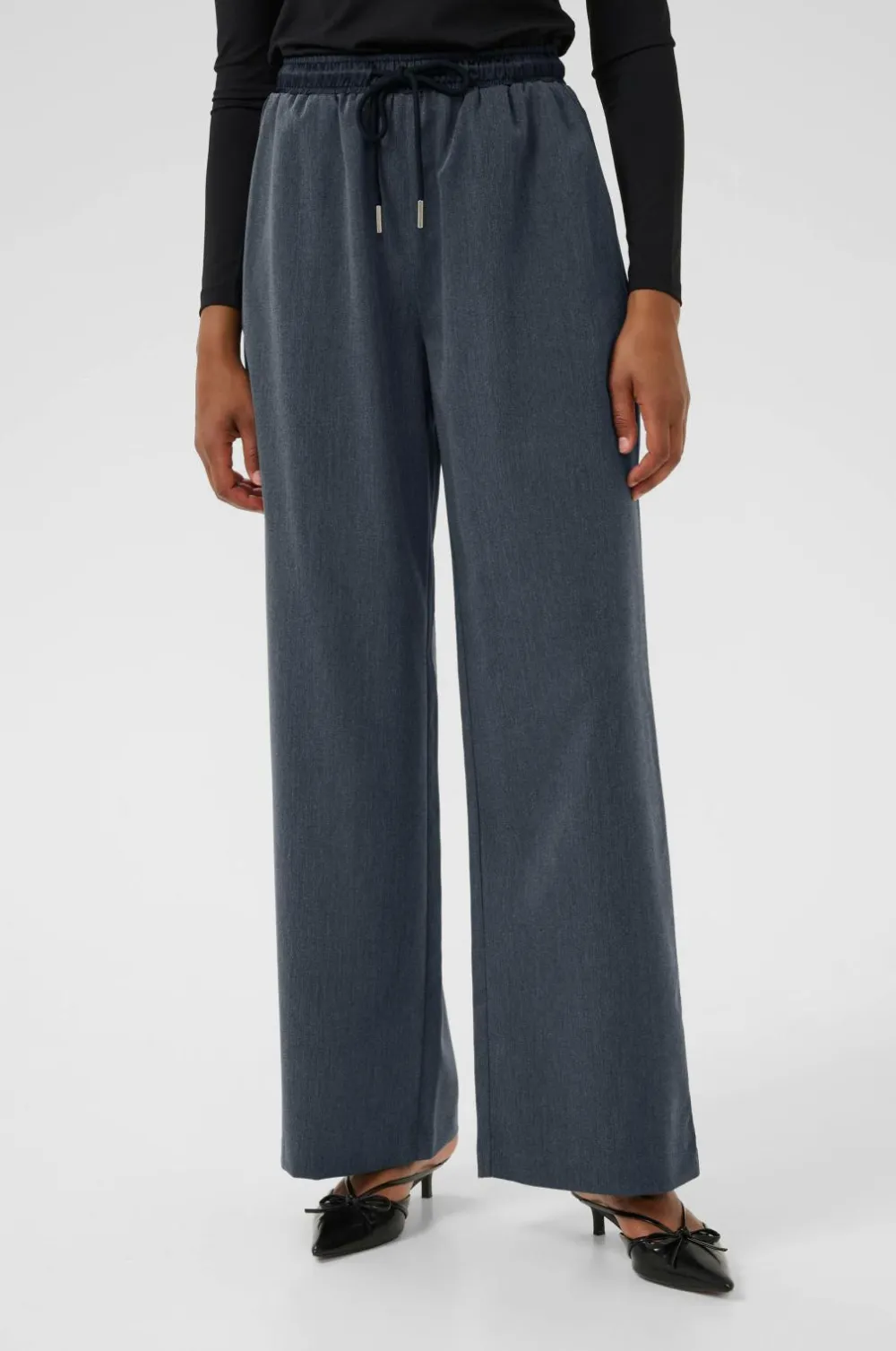 KAFFE Bukser>Bukser kaNevil Dark grey melange