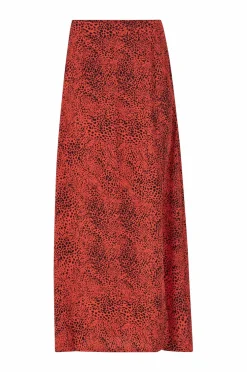 KAFFE Nederdele>Maxi nederdel kaLiana Skirt Grenadine Graphic Animal