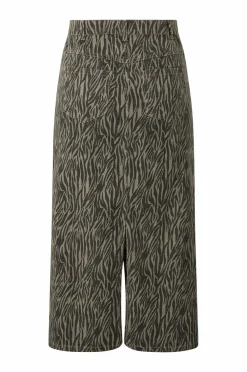 KAFFE Curve Cowboynederdel kaLeonoma Denim Skirt Feather gray / black animal Best