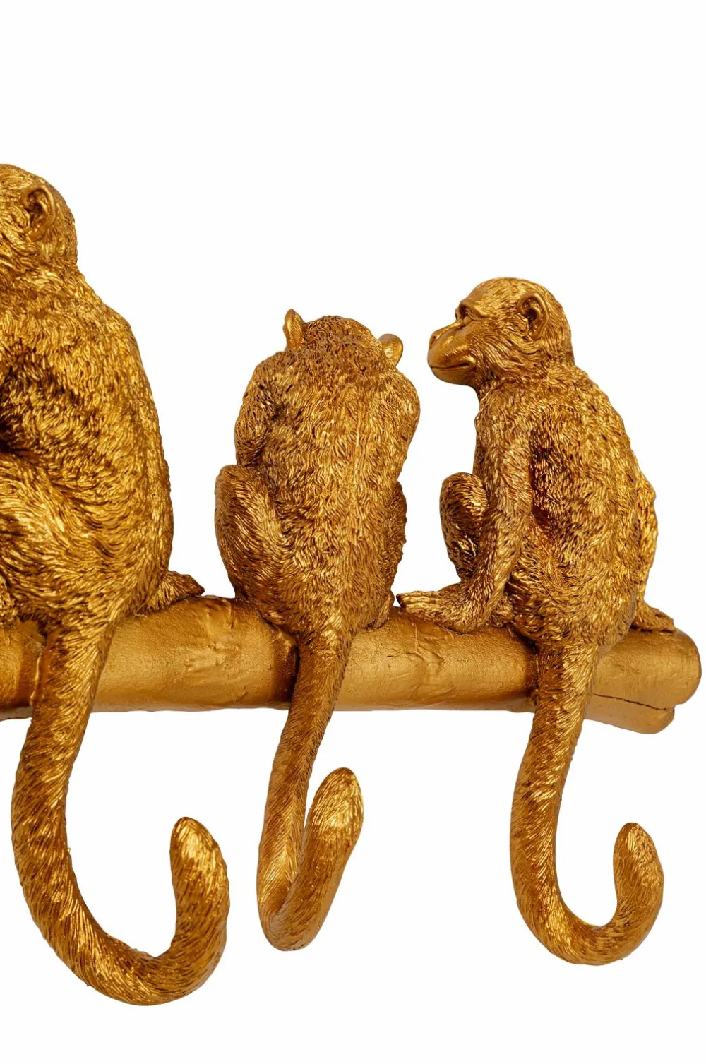 KARE Design Entrémøbler>Knagerække Monkey Hook Transparent guldfarve krom