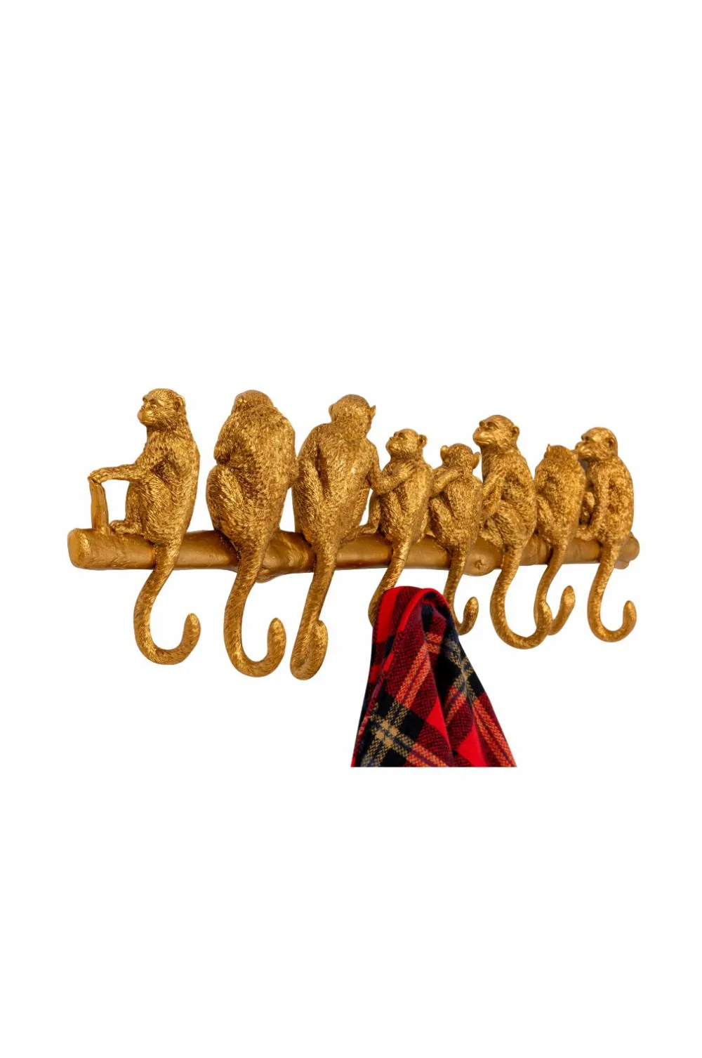 KARE Design Entrémøbler>Knagerække Monkey Hook Transparent guldfarve krom