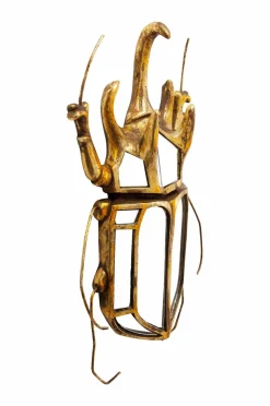 KARE Design Pynteting>Vægdekoration spejl Beetle Transparent guldfarve krom