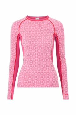 Kari Traa Skiundertøj|Skiundertøj>Termisk top Rose Light LS Bright pink