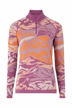 Kari Traa Termisk top Mille Half-zip Blomme Outlet