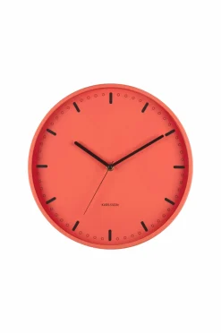 Karlsson Vægur Cool Retro Strålende orange Hot