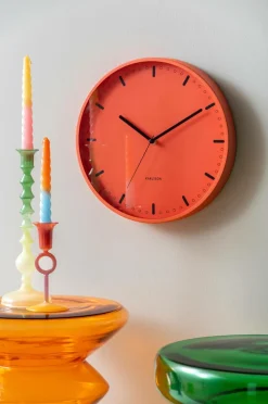 Karlsson Vægur Cool Retro Strålende orange Hot