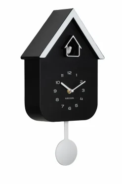 Karlsson Vægure>Vægur Dupla Color Cuckoo Sort og hvid