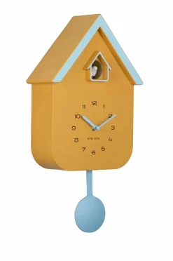 Karlsson Vægur Dupla Color Cuckoo Mangogul og blød blå