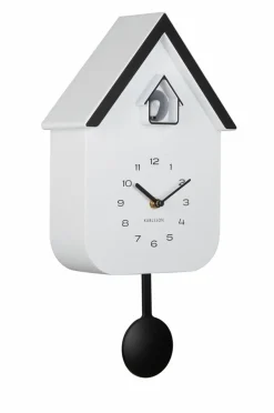 Karlsson Vægure>Vægur Dupla Color Cuckoo Hvid og sort