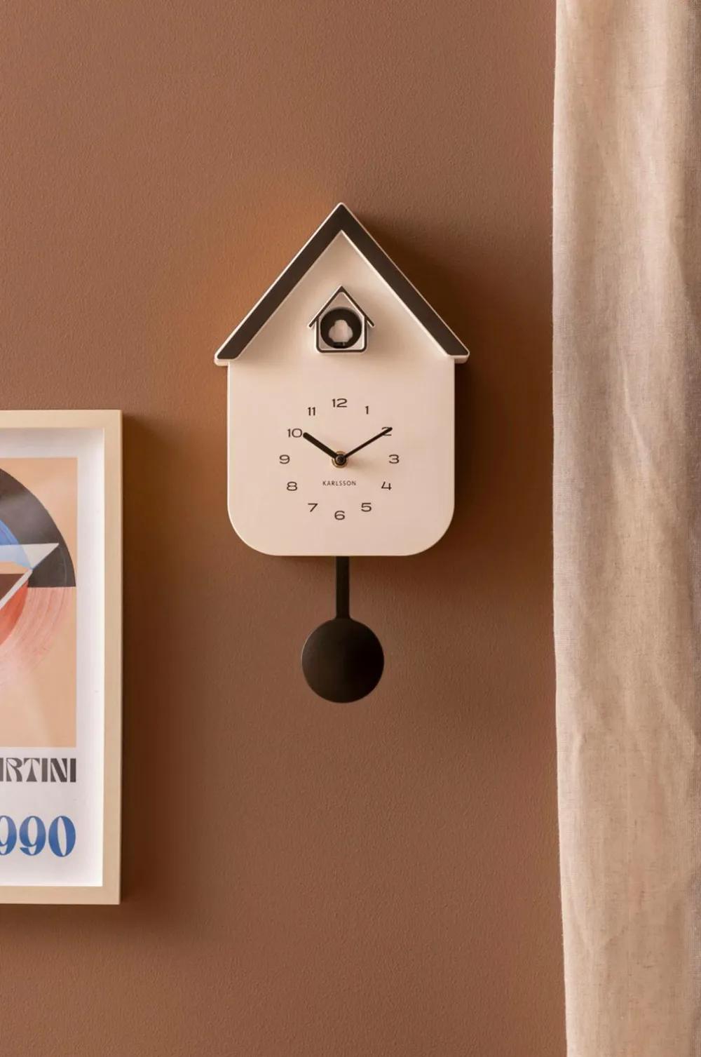 Karlsson Vægure>Vægur Dupla Color Cuckoo Hvid og sort