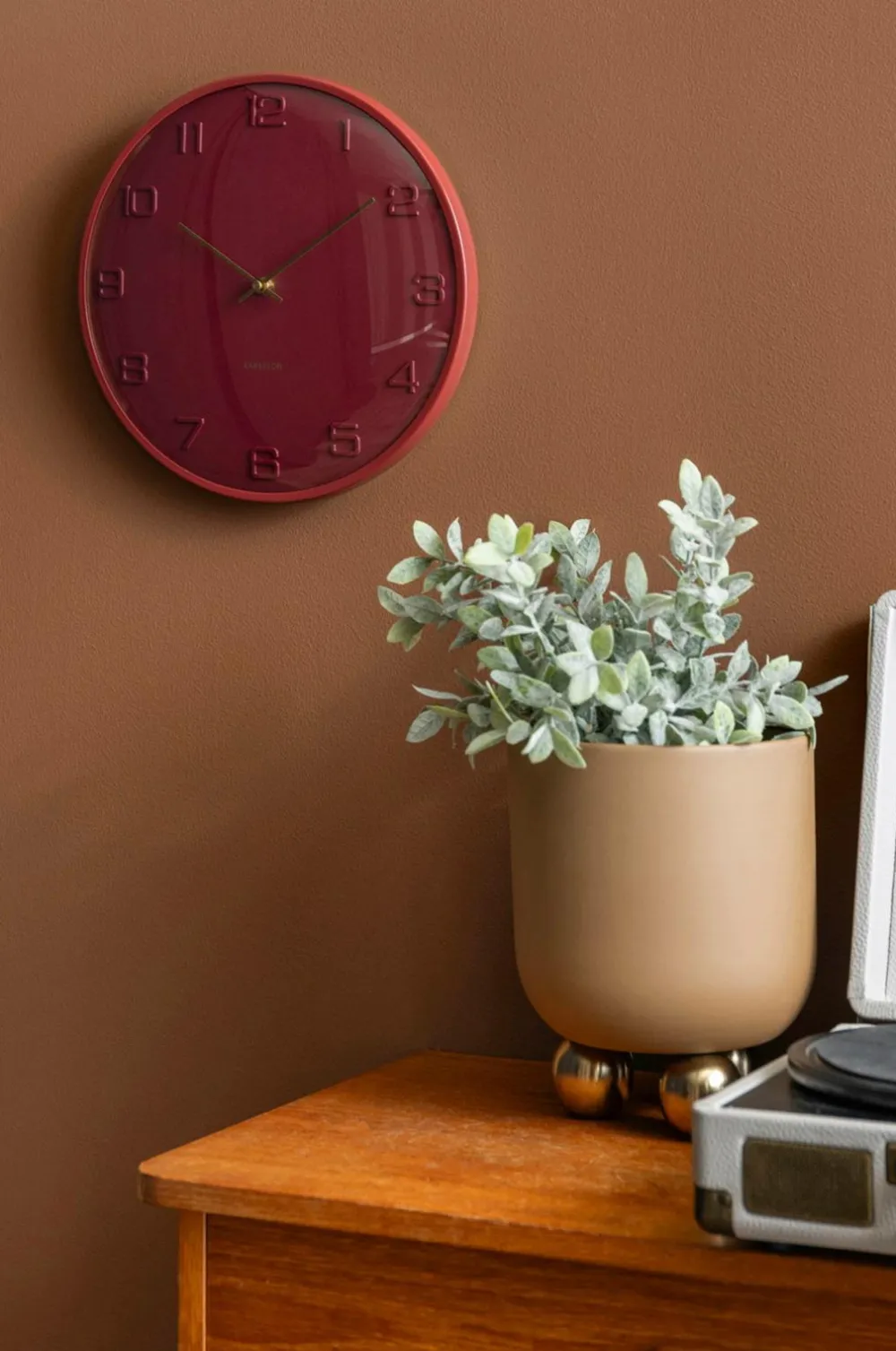 Karlsson Vægur Fuerte Dome Bourgogne rød Outlet