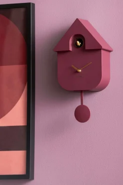 Karlsson Vægur Modern Cuckoo Oro Mørk lilla Clearance