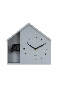 Karlsson Vægure>Vægur Peeking Doggy Musegrå