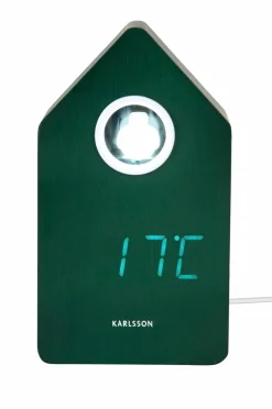 Karlsson Vækkeur Cuckoo -LED Retro grøn New