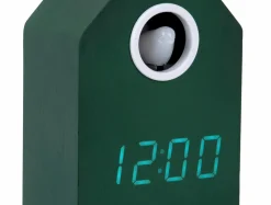 Karlsson Vækkeur Cuckoo -LED Retro grøn New
