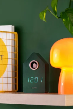 Karlsson Vækkeur Cuckoo -LED Retro grøn New
