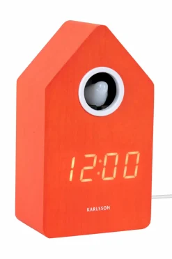 Karlsson Vækkeur Cuckoo -LED Strålende orange Hot