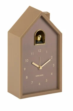 Karlsson Vækkeur Modern Cuckoo Mokka brun Discount