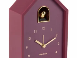 Karlsson Vækkeur Modern Cuckoo Mørk lilla Discount