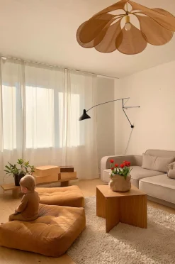 Karup Design Puf More, bomuld Petrol blue New