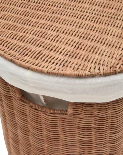 Kave Home Indali sæt med 2 rattan-kurve, Ø 50 cm / Ø 55 cm Brun Clearance