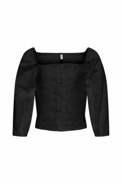 KIDS ONLY Bluse kogPilea 3/4 Emb Anglaise Shirt Black Hot
