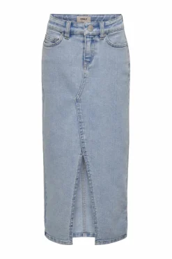 KIDS ONLY Nederdele>Cowboynederdel kogSiri Front Slit Skirt Dnm Gua Light blue denim