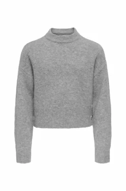 KIDS ONLY Trøjer & Cardigans>Pullover KogRene Life LS Button O-neck CP KN Medium grey melange