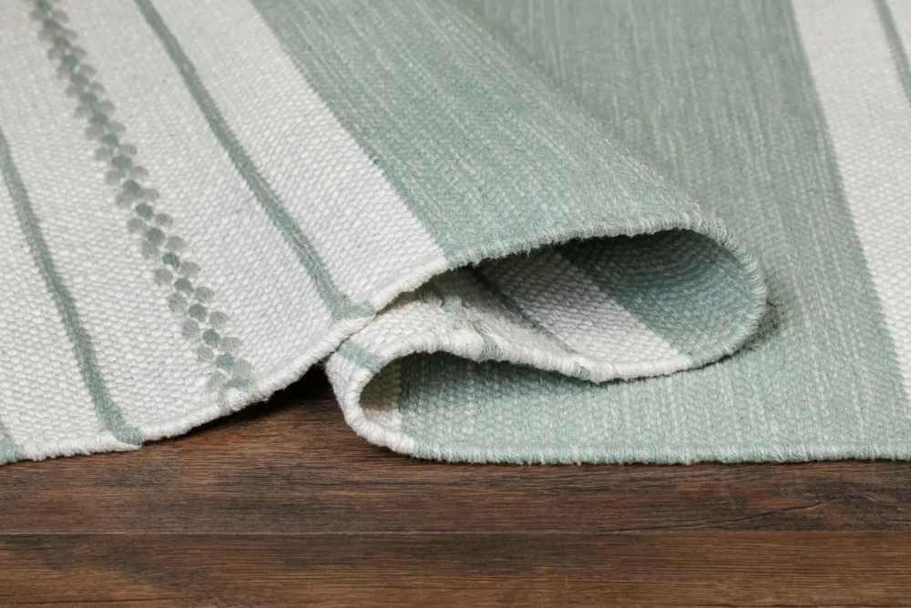 KM Home Bomulds- & Kludetæpper>Bomuldstæppe Sund Lysegrøn