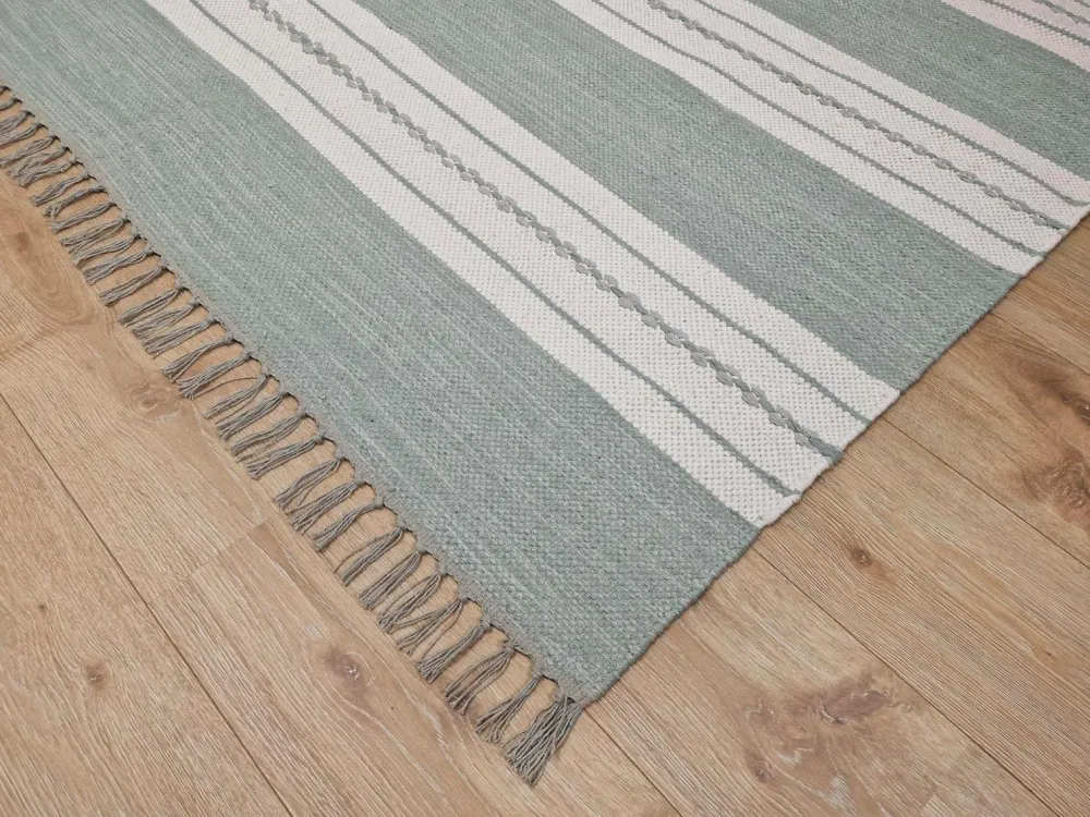 KM Home Bomulds- & Kludetæpper>Bomuldstæppe Sund Lysegrøn